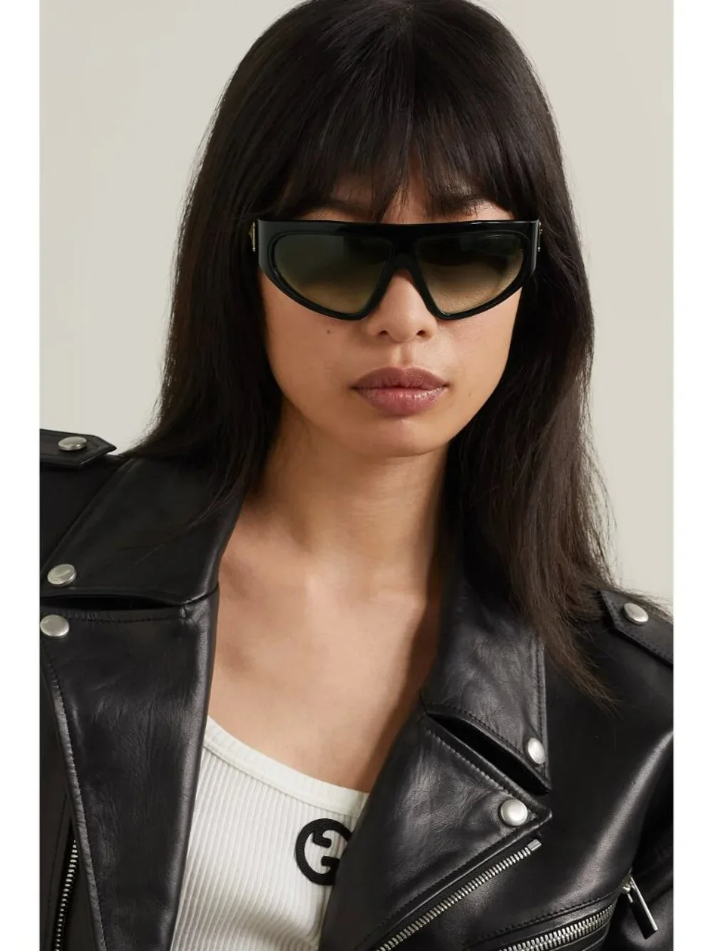 Balmain Men Sunglasses Titanium Black Gold Gradient Wraparound B-ESCAPE BPS-143A
